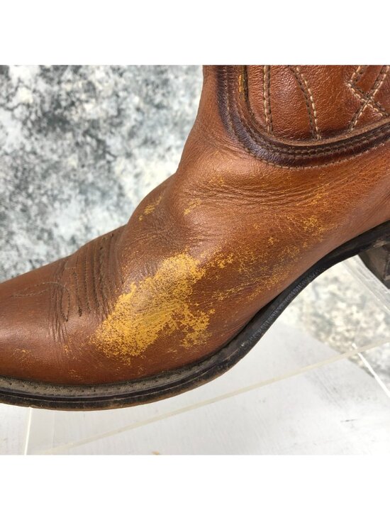 ACME VTG Men\'s Size 9D Brown Leather Pointed Toe Block Heel Western Cowboy Boots main image 12